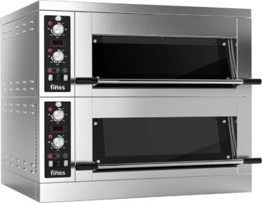FD68-2-M FIN-DEKO manuális elektromos etázskemence két etázzsal 60x80 cm-es sütőfelülettel