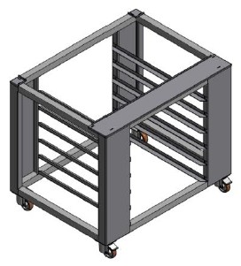 HTB állvány 600x400 mm-es sütőlemezekhez HTB kemencékhez