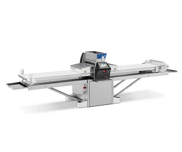 [AUTOSMART automata nyújtógép 700 mm-es szalaggal és érintőkijelzővel|TeknoStamap AUTOSMART nyújtógép 1400-2000 mm-es munkafelületű kivitelben|AUTOSMART tésztanyújtó gép 1,5 kW hajtással és 50 programmal|AUTOSMART automata nyújtógép AISI 304 elemekkel pékségi termeléshez]