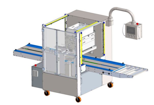[CTR400 extruder kekszgép 400 mm lemezszélességhez|ABM CTR400 két színű töltött kekszek gyártására|CTR400 extruder kekszgép 70 löket/perc teljesítménnyel|CTR400 kekszgép 1,3 kW teljesítményű ipari kivitelben]